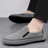 Fashion Fashionable Spring Men's Frosted Leather Comfortable Round Toe Casual Loafers High Quality Men Breathable Outdoor Driving Shoes