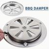 Heat Resistant Air Vent Grille Adjustable Stove Air Vent BBQ Grill Smoker  Ducting Ventilation