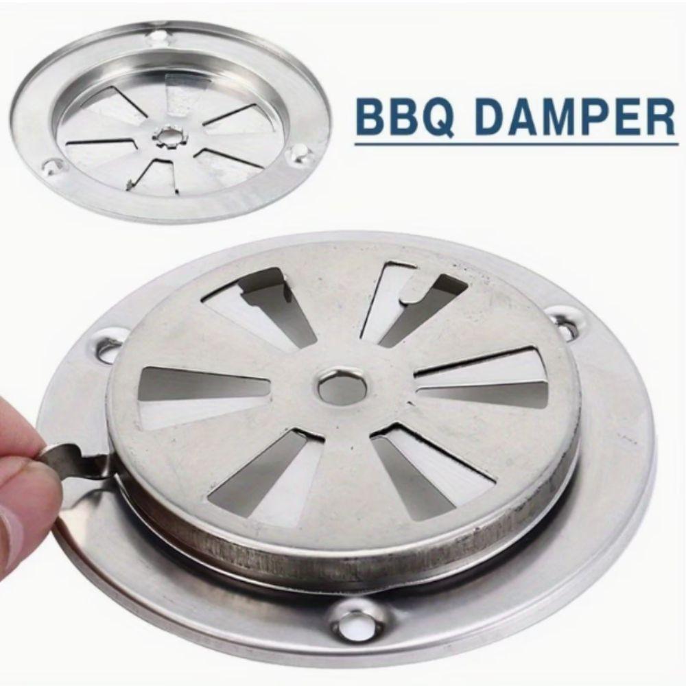 Heat Resistant Air Vent Grille Adjustable Stove Air Vent BBQ Grill Smoker  Ducting Ventilation