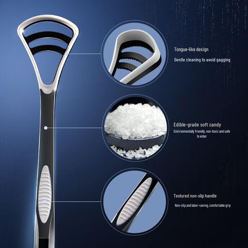 Hefengyu Dual-Effect Tongue Cleaner Brush - 6 Pack