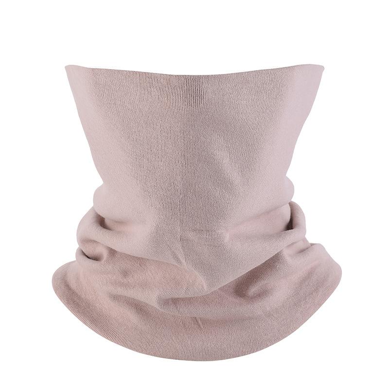 Winter Men's and Women's Pullover Neck Cover Autumn and Winter Thin Solid Color Fashion Cotton Neck Cover Scarf Neck Protection Pure Cotton Scarf