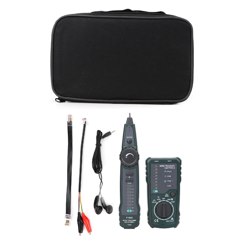 ViaGasaFamido Network Cable Tester RJ45 RJ11 Lan Wire Tracker Kit Tester & Calibrator