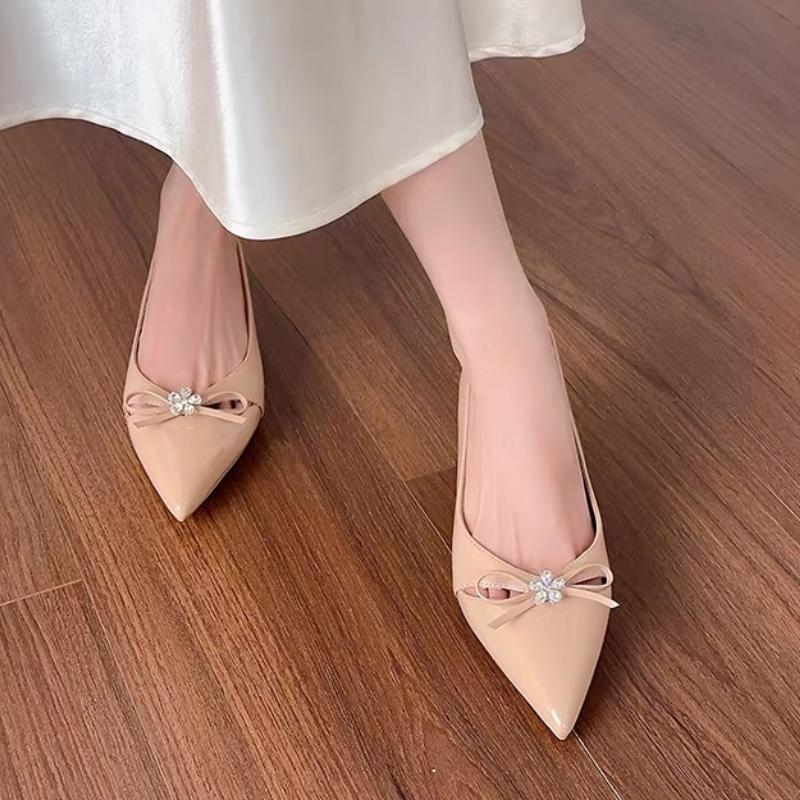 Fashion 2025 Women's Spring New Sexy Pointed Designer Low-top Shoes Outdoor Walking Comfortable Shallow Mouth Lightweight Flat Shoes