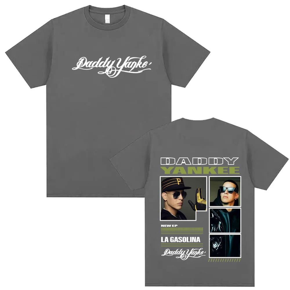 Rapper Daddy Yankee Album Tour Merch Trička Pánské oblečení Retro Street Hip Hop Oversized Tričko Unisex 100% Bavlněné Tričko