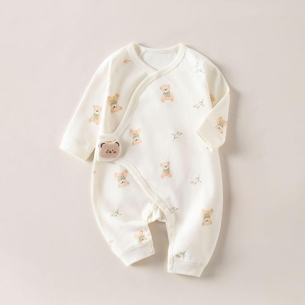 Newborn Baby Cotton Romper: A-Class Spring & Fall Pajamas, Boneless Crawling Onesie