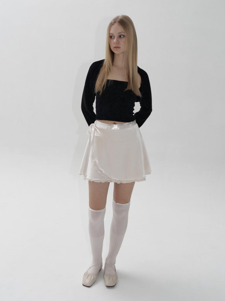 Kinder Baby Velvet Rap Skirt - Cream