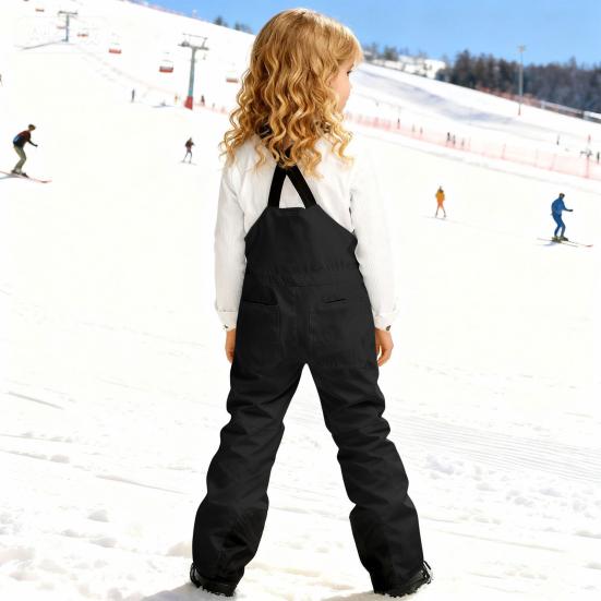 Kids Insulated Snow Bib Overalls Waterproof Winter Warm Snowboard Ski Pants Windproof Snowsuit for Boys Girls