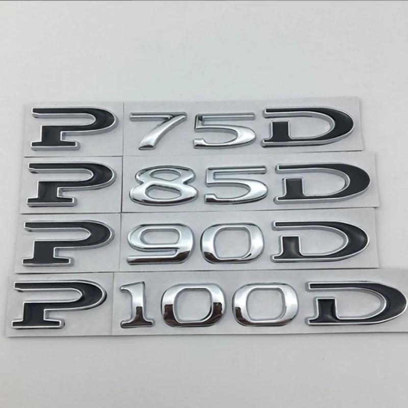 P75D P85D P90D P100D letter logo car sticker for Tesla MODEL 3 X S Y refit rear boot labels trunk displacement digital decal