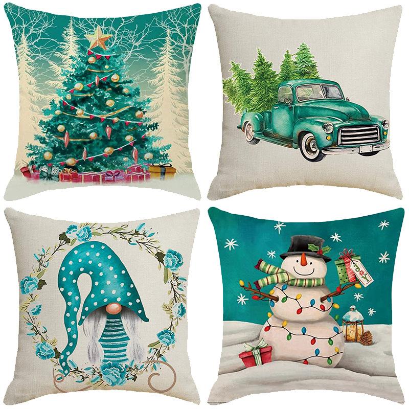 New Christmas Pillow Cover, Festive Pillow, Cushion Cover, Gift Backrest Cover, Waist Cushion Cover