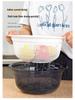 Large Kitchen Double-Layer Drain Basket with Lid for Fruit & Vegetable Washing and Storage