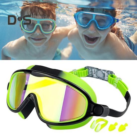 Okulary do pływania z zestawem słuchawek dousznych, regulowana konstrukcja, wodoodporne, przezroczyste, przeciwmgielne, okulary do pływania dla dzieci