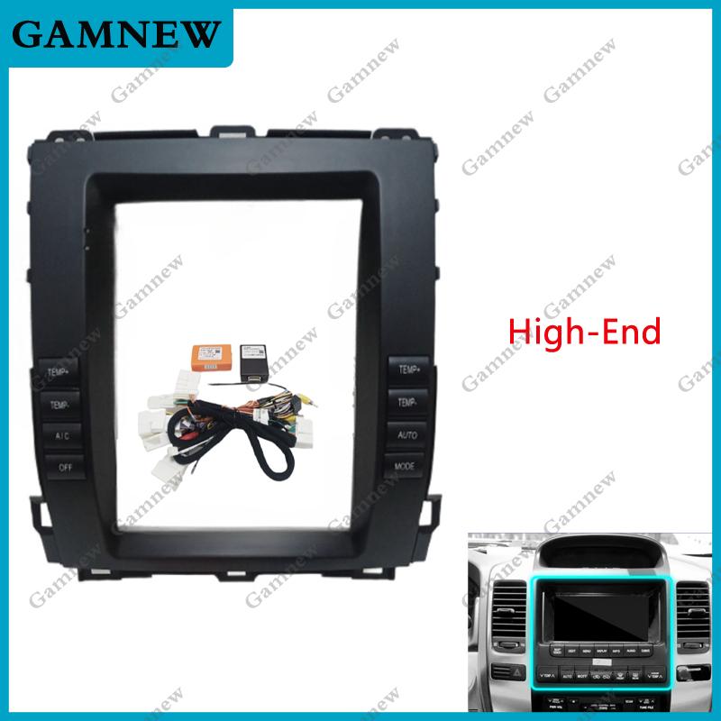 9.7 Inch Car DVD Frame Fascia Adapter For TOYOTA LANDCRUISER PRADO LC120 2002-2009 Android Radio Dash