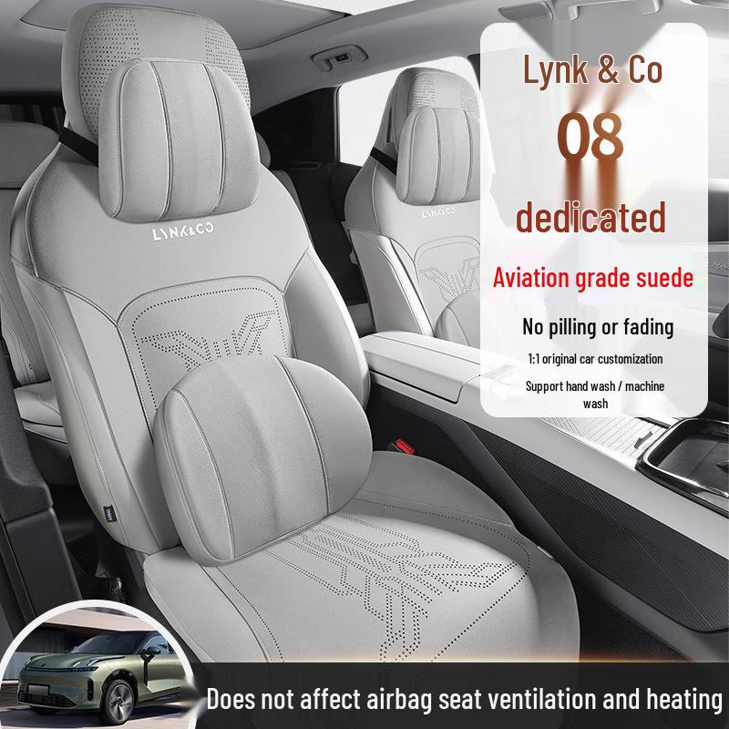 Lynk 08 Universal Suede Car Seat Cushion, Ventilated & Half-Wrap Design for All Seasons
