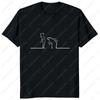 T-shirt TV stampata con umorismo La Linea The Line Osvaldo Cavandoli Hip Hop Streetwear T-shirt Harajuku Hipster Casual Larga Magliette da Donna