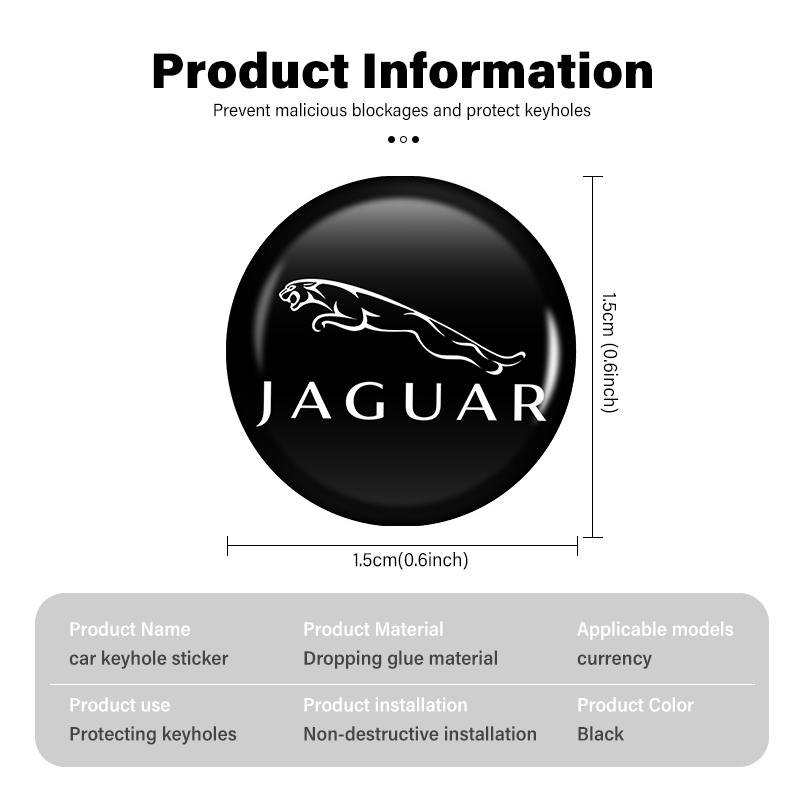 For Jaguar Car Key Sticker Logo 3D Metal Car Key Sticker Emblem S-Type F-Type X-Type F-Pace I-Pace E-Pace XFR XKR NN92