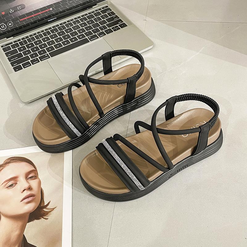 

Французский сказочный стиль с юбкой нишевые высококлассные сандалии платформа маффин модная летняя обувь женская 2025 новинка 35