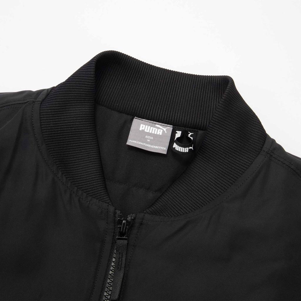 Puma Solid Color Baseball Collar Zipper Slim Fit Pilot Long Sleeve Jacket Men Jackets Black 685352-01