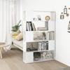 VidaXL Bookcase Room Divider High Gloss White Engineered Wood 809203