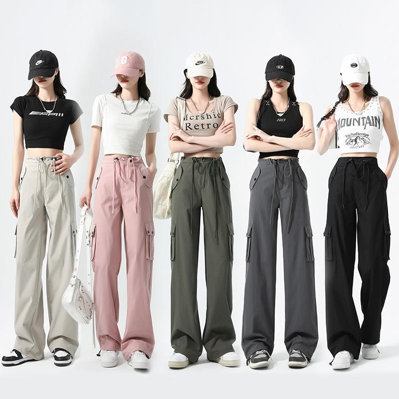 Overalls women's autumn and winter new small leggings high waist wide legs quick drying casual sports pants