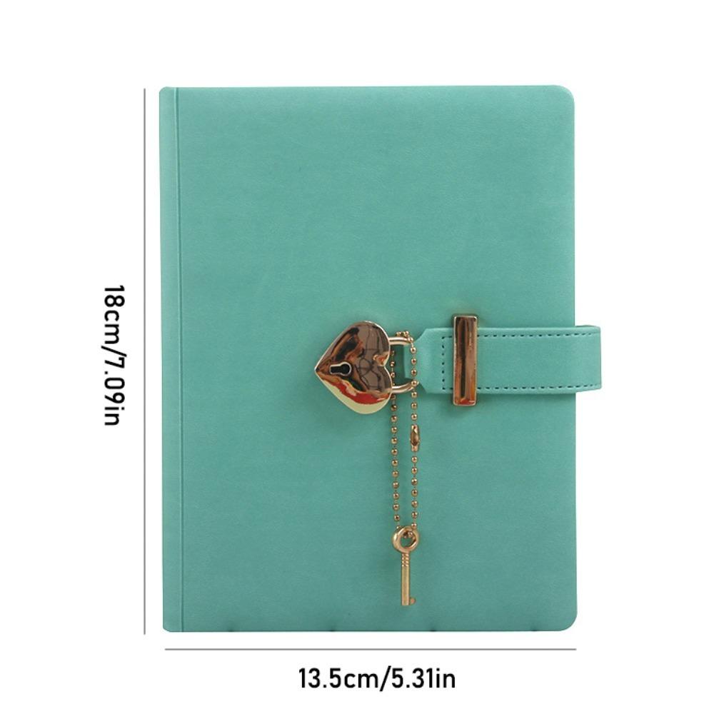 Sketchbook Drawing Book PU Leather B6 Notebook Portable Notebook with Heart Lock  Study