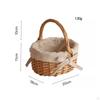 Mini Woven Basket with Handle Empty Gift Handmade Rustic Versatile Bread for Picnic