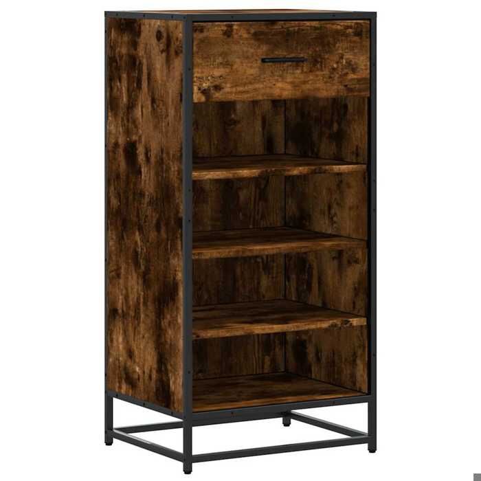 VidaXL Shoe Rack Smoked Oak 48x38x97.5 Cm Engineered Wood 849211