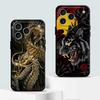 Tiger Dragon Case for Apple iPhone 17 Pro Max 13 11 12 Air XR XS MAX 16 14 15 Pro 7 8 Funda Phone Cover