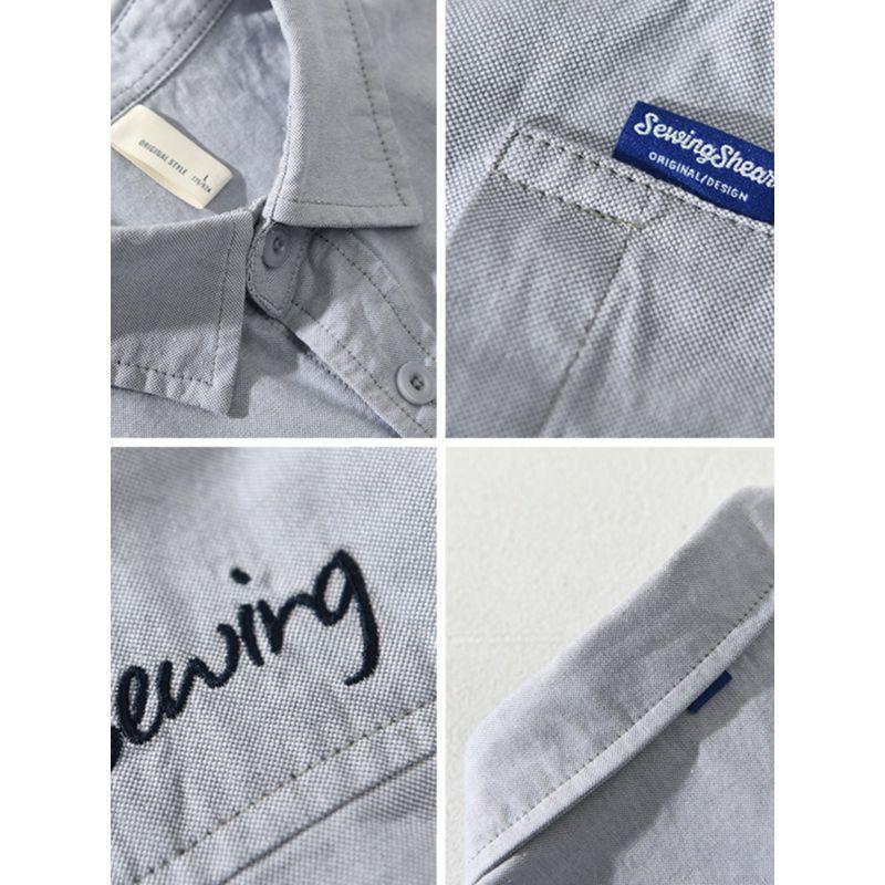 Summer Oxford Short-Sleeved Casual Shirt for Men, Hong Kong Style, High-End Quality, Versatile, Loose Half-Sleeved Casual Shirt