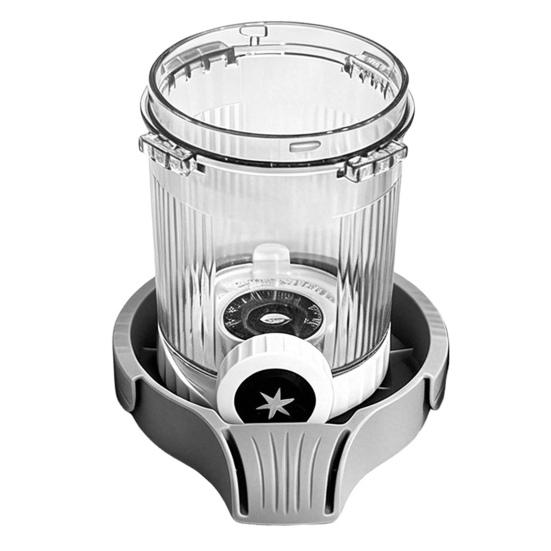 Aufbewahrungsbasis für Ninja Creami Becher Silikonwanne Entwässerungsdesign Intelligente Drainage Anti-Spritz-Schräger Organizer zur Beseitigung von Unordnung auf der Arbeitsplatte