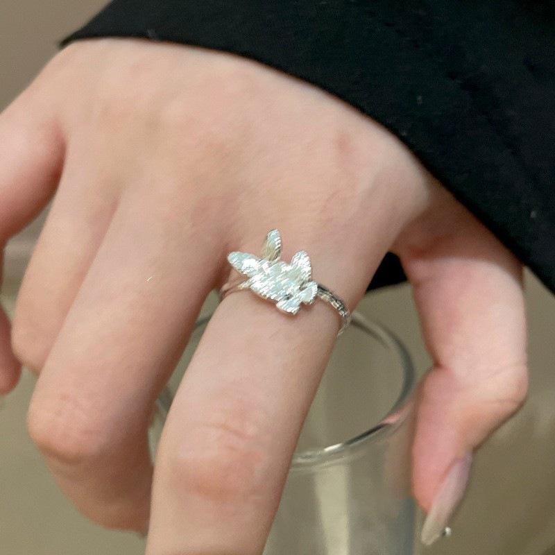 Stackable Butterfly Knot Ring - Women's Geometric, Adjustable, Versatile, Popular Index Finger Jewelry