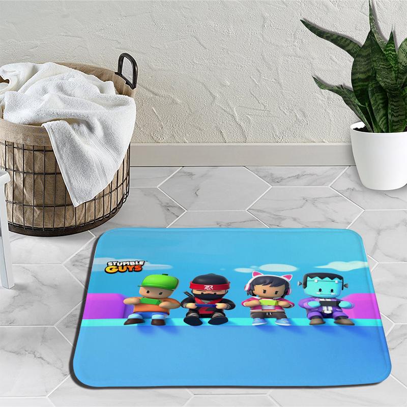 Stumble Guys Karikatür Halı Tökezlemek Oyunları Halı Yatak Odası Dekorasyon Yoga Mat Anime Açık Halı kaymaz Halı doğum günü hediyesi