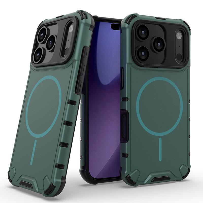 Apple iPhone 17 Pro Max Magnetic Grating Skin Feel Phone Case iPhone 12 Pro Max