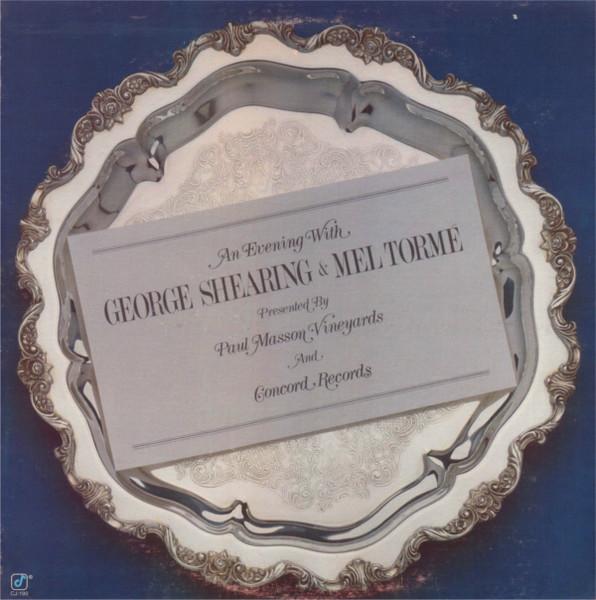 LP Record GEORGE SHEARING & MEL TORME - An Evening With George Shearing And CJ190 CONCORD JAZZ 1982 US Jazz Used