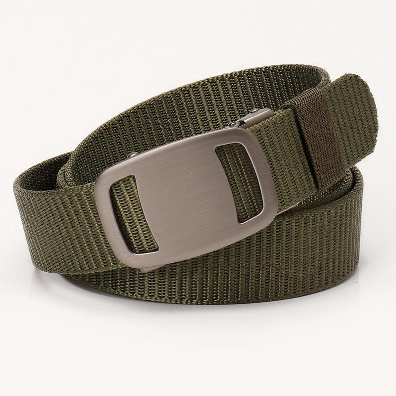 Nylon Belt for Men Women Work Belt Portable Wear Resistant, Webbing Belt Automatic Belt Buckle for Camping, Climbing Backpacking