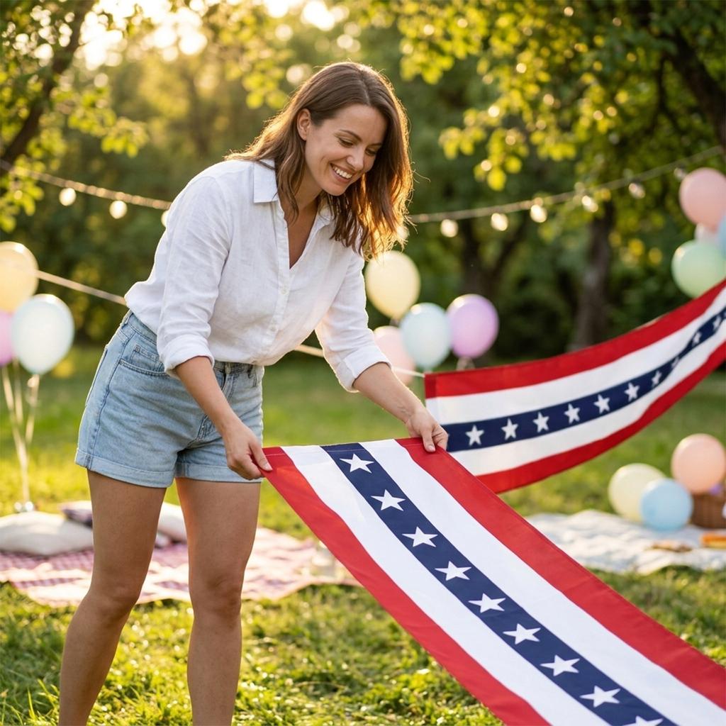 250th Anniversary Banner Decoration For Independence Day In The United States