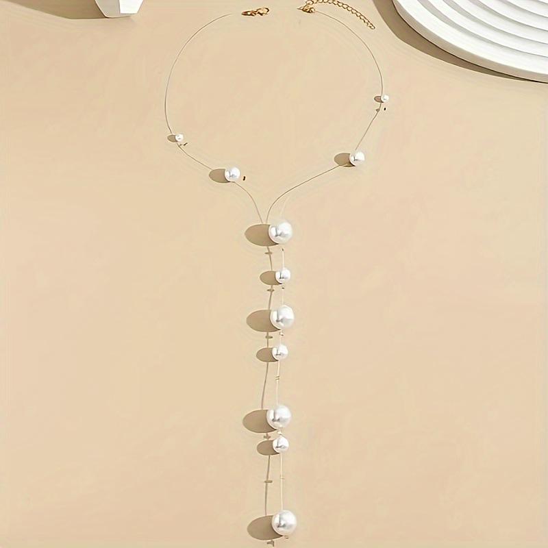 Vielseitige Retro Imitationsperlen Lange Halskette - Europäisches, Amerikanisches, Japanisches & Koreanisches Inspiriertes Design