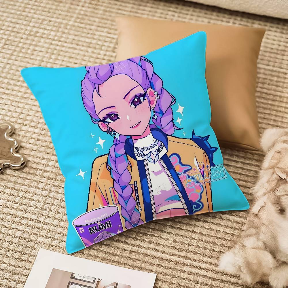 K-Pop Demon Hunters Pillow Case Anti-dustmite Invisible Zipper Sofa Bed