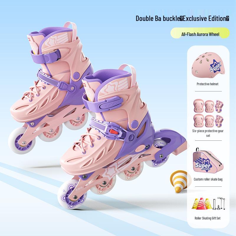 Flashing Roller Skates for Beginners: Adults & Kids, Boys & Girls, Professional Quality