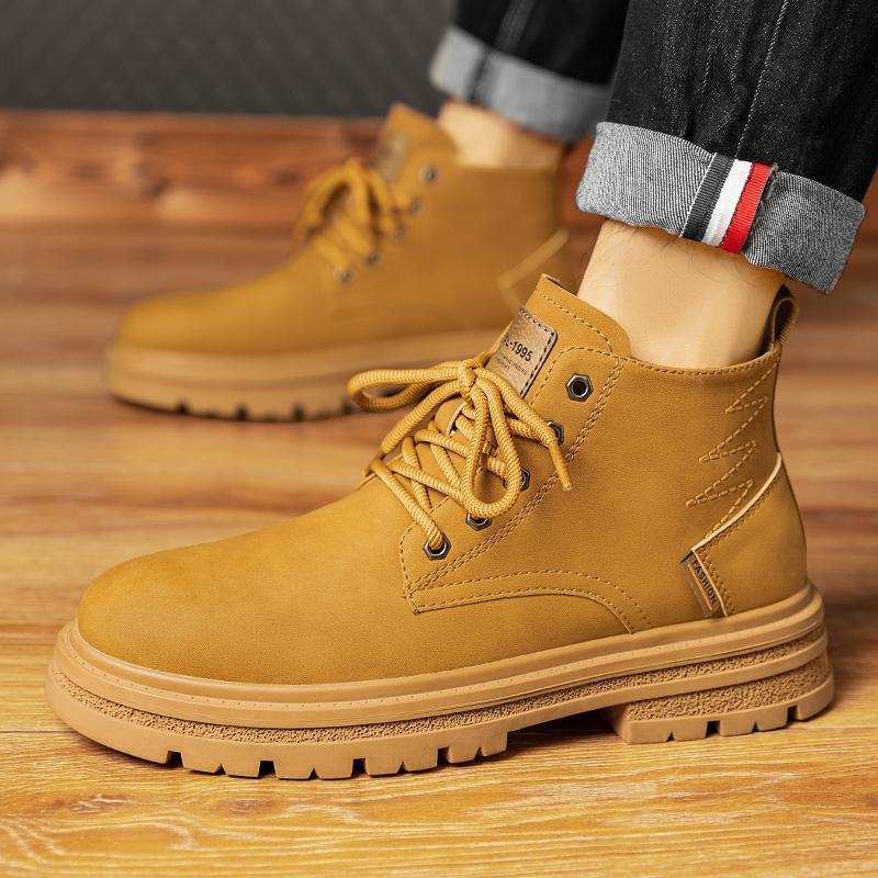 Martin boots spring and autumn mid-help thick-soled soft-soled kicks can't be rotten rhubarb boots winter velvet cotton shoes