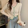 Petite Slimming Little Coco Style Knit Cardigan for Women - Spring/Autumn Layered Short Coat