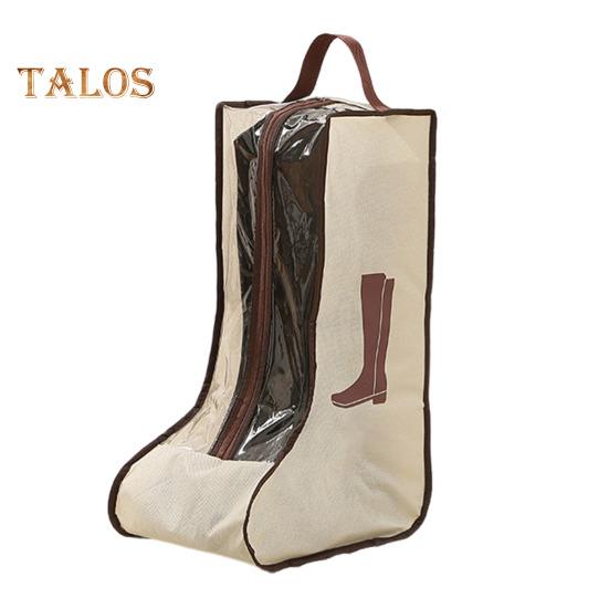 

1/2 шт. Сумки для хранения обуви с ручкой, застежкой-молнией, прозрачный визуальный дизайн, водонепроницаемые, пылезащитные, дорожные, длинные сумки для обуви Long 1pc бежевый