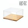 Transparent Acrylic Acrylic Display Case Stackable Design No-glue Assembly Dustproof Cover Wooden Bottom Display Box