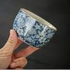 Vintage Handmade Blue and White Porcelain Tea Cups Chinese Style Home Cover Bowl Tea Maker Gaiwan Kung Fu Teaware Accessories