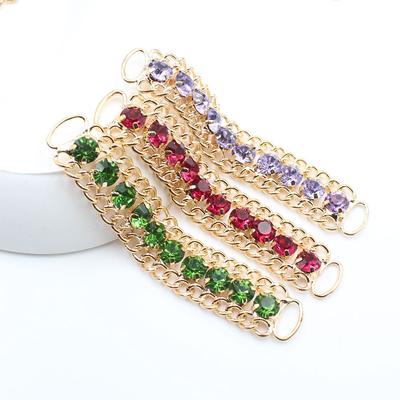 New 2-piece 15 * 103mm Alloy Rhinestone Sexy Bikini Connector DIY Clothing Bag Windbreaker Adjustable Buckle