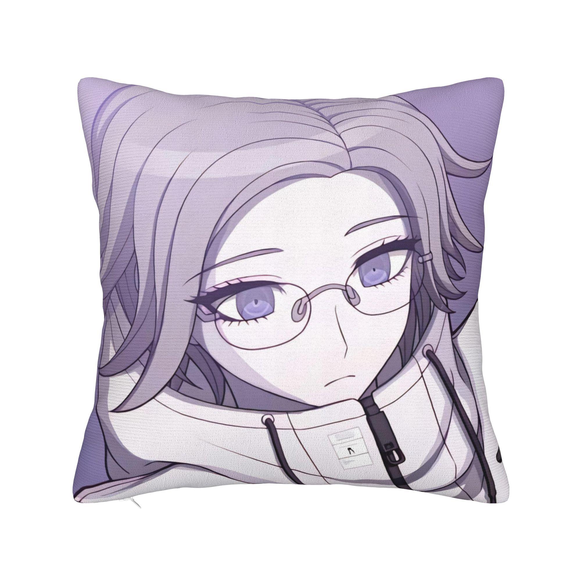 

Eito HUNDRED LINE Square Pillowcases Polyester Sofa Last Defense Academy Cushion Cover Funny Decorative Pillowcase 40*40 12x12Inch