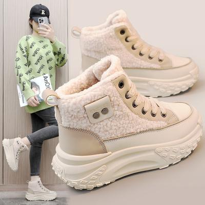 Platform Sneakers Women Winter Warm Shoes Designer Casual Sports Skateboard Snow Ankle Boot Woman Thick Sole Safety Shoe