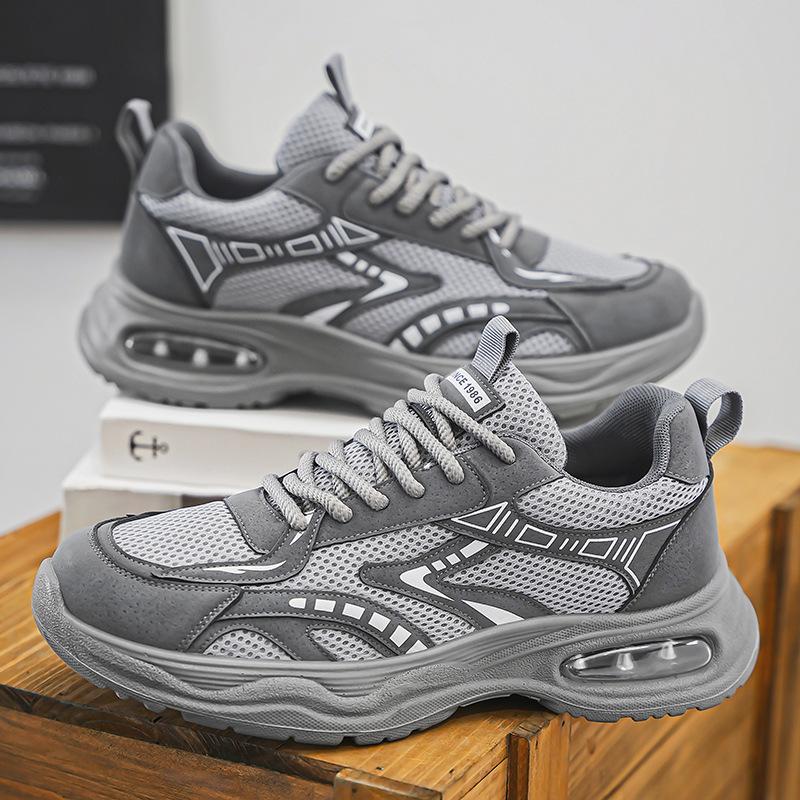 Quanzhou Shoes Men's Air Cushion Cushioning Dad Shoes Casual Sports Running Shoes Mesh Breathable Student Tide Shoes 2025