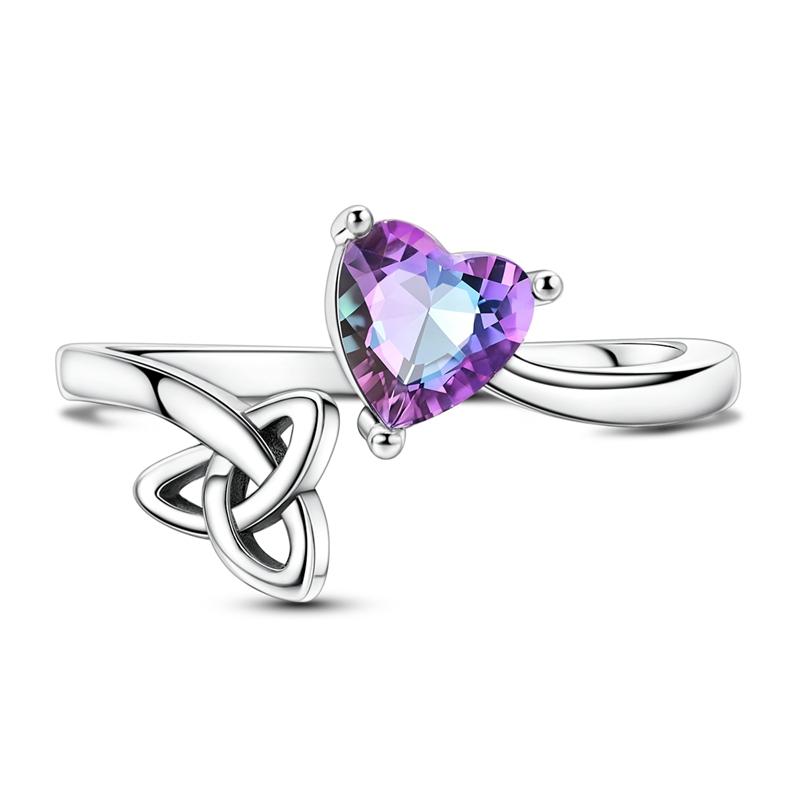 Blue Star Open Ring 925 Sterling Silver Original Clover Dragon Adjustable Ring For Women Wedding Anniversary Finger Jewelry Gift