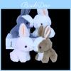 Soft And Huggable Bunny Plushie Adorable Stuffed Rabbit Pendant For Keyring And Bag