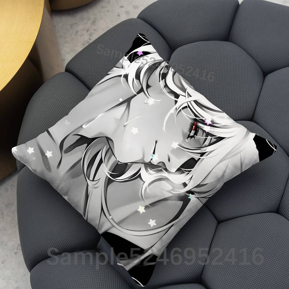 ADWD CCasper Grim A Date With Death Square Cushion Pillow Case Sofa BedroomLiving Room Backrest Multiple Size Washable Covers